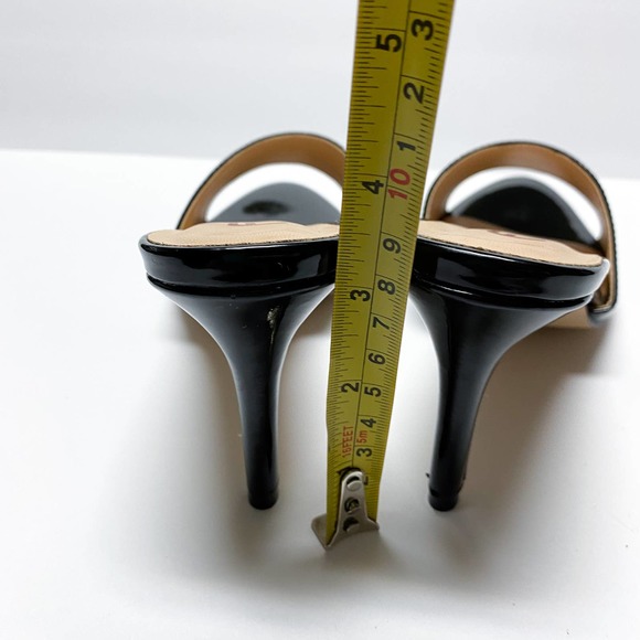 FSJ Black Patent Leather Sandals - Picture 5 of 8